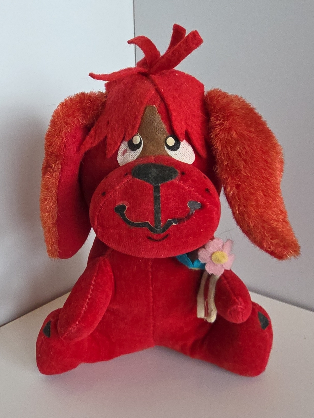 Vintage 60's R. Dakin Dream Pets "Rufus" Red Dog Plush -5.5"
